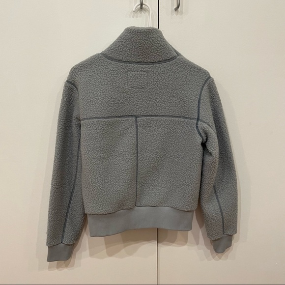 Everlane The ReNew Teddy Bomber in Smoke - Picture 4 of 4